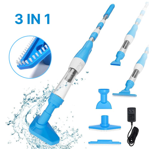 Cordless Stick Vacuum Cleaner - Stick Vacuum Cleaner - Vacuum Cleaner - Cordless Stick Vacuum Cleaner - Powerful Suction - 3 In 1 - IPX8 - 1600mAh - Blue