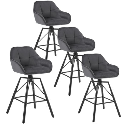 Barkruk – Barkrukken – Barstoel – Keukenstoel – Zitkruk – Velvet Bekleding – 360 Graden Draaibaar
