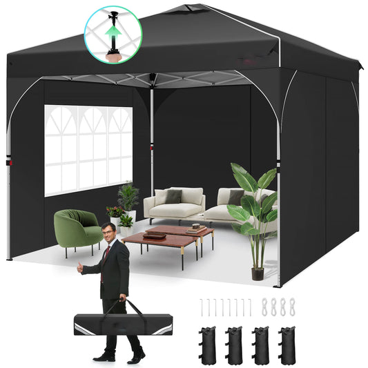 Partytent – Pop-Up Tent – Vouwtent – Buitentent – Waterdicht Oxford Doek – Aluminium Frame – Verstelbare Hoogte - Grijs