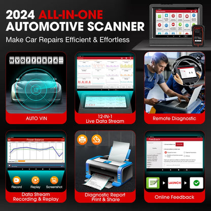 OBD2 Scanner – Autodiagnoseapparaat – Diagnosetool – Foutcodelezer – ECU Programmer – Ondersteuning CAN FD & DOIP – 7 Inch Scherm – Bidirectionele Testfunctie