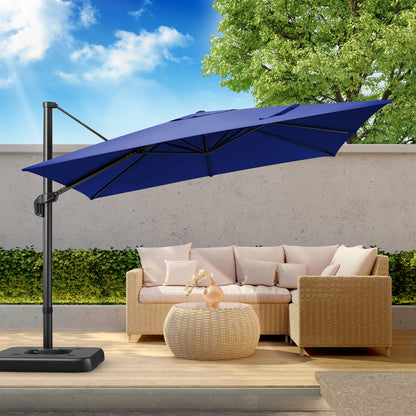 Zweefparasol – Hangparasols – Verstelbare Parasol – Aluminium Parasol – 3×3 Meter – 360° Draaibaar – UV- En Waterbestendig - Marineblauw