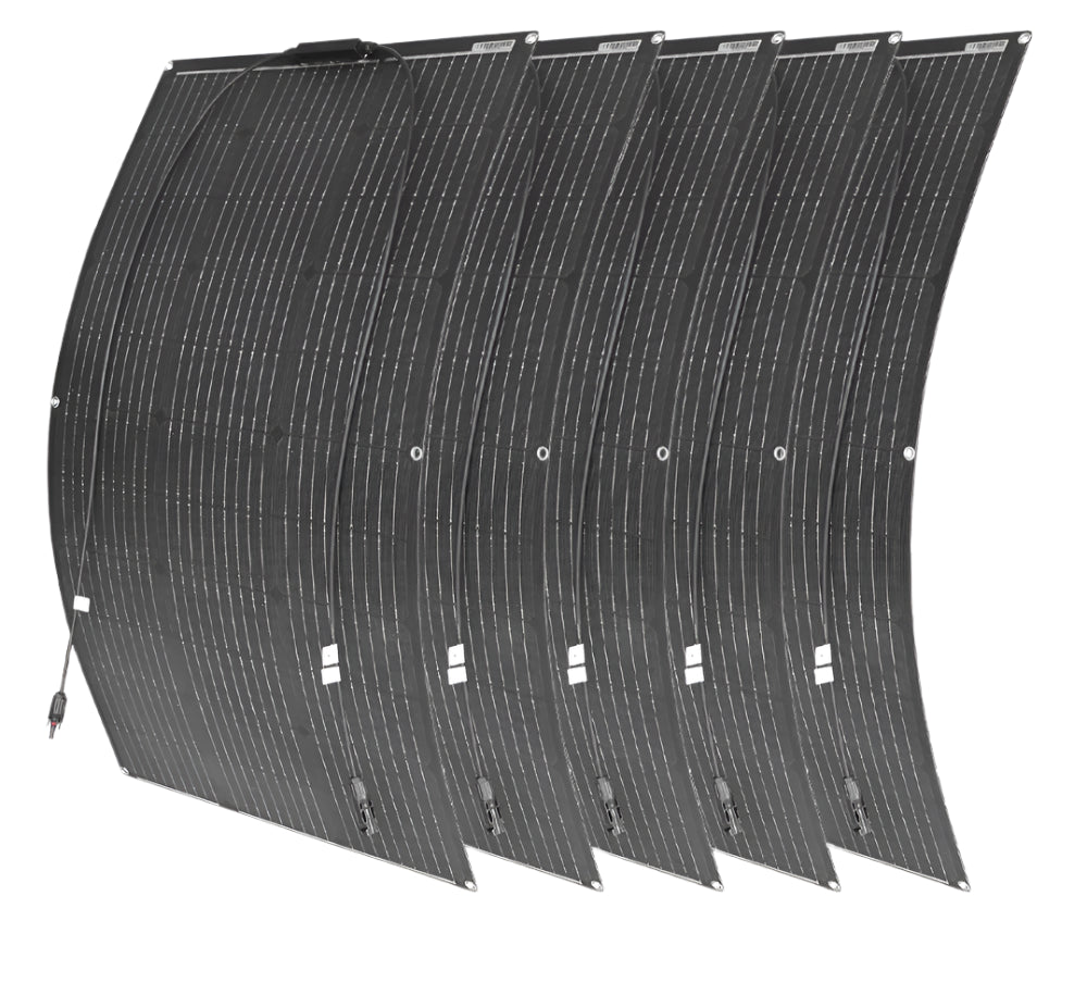 Zonnepaneel - Zonnepanelen - Monokristallijne Solar Kit - Flexibel - ETFE - Buigzaam - Waterdicht - Lichtgewicht - 500W - 5 Stuks - voor Boot - Camper - Caravan - RV of Tuin
