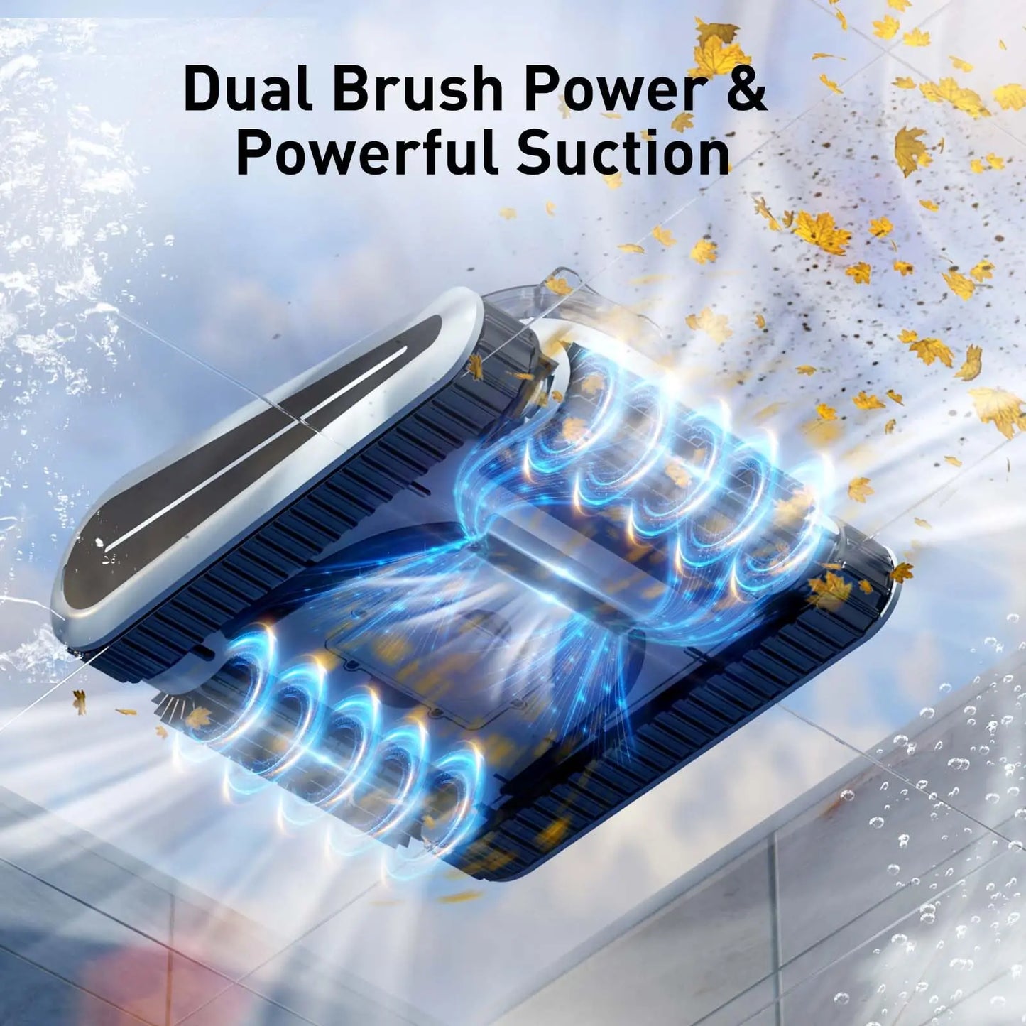 Robotzwembadstofzuiger – Zwembadrobot – Draadloze Poolcleaner – Automatische Zwembadreiniger – 210 Min Batterij – Krachtige 180W Motor - Donkergrijs
