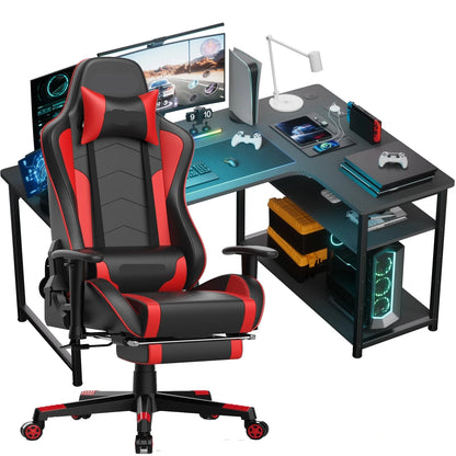 Gamestoel – Gaming Stoel – Bureaustoel – Racing Stoel – Verstelbare Stoel – Ergonomisch Design – Met Metalen Frame