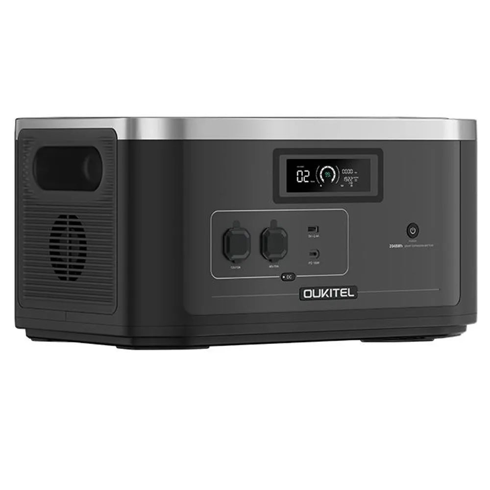 2048Wh Lifepo4 Batterijpack – Powerstation – Accu – Draagbare Batterij – Noodstroom – Uitbreidbaar Met 2 Poorten – Inclusief 200W Zonnepaneellader