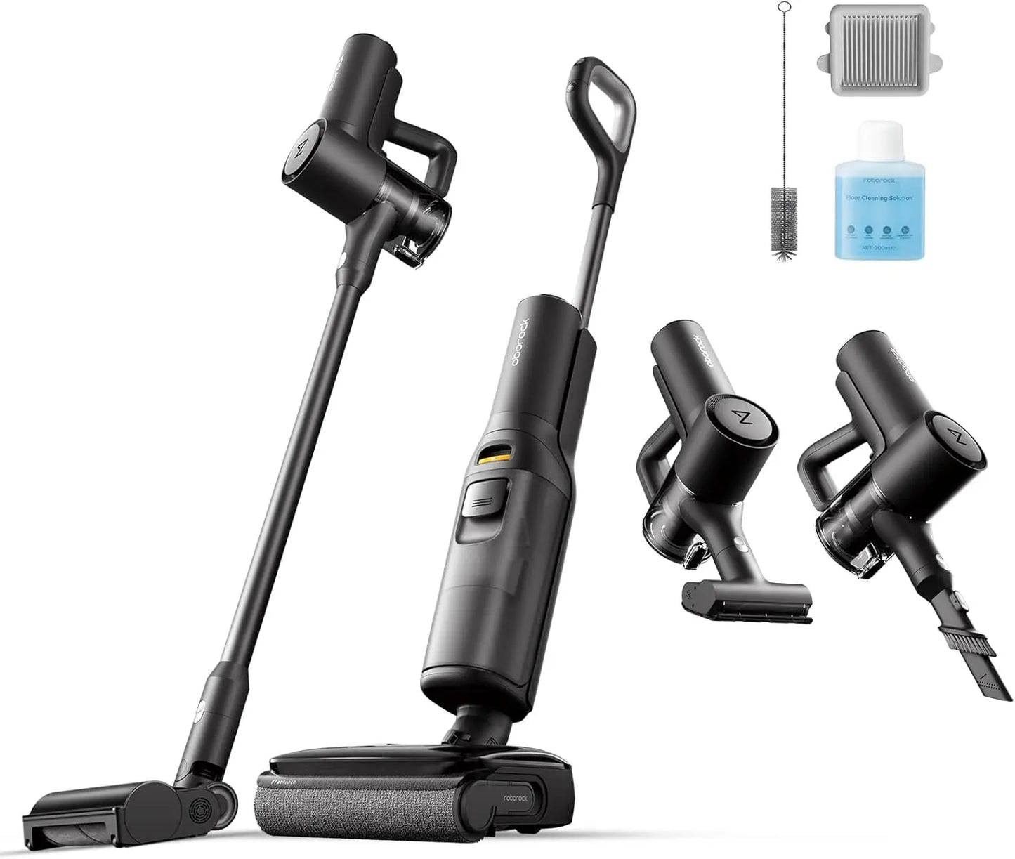 Robotstofzuiger – Nat- en Droogzuiger – Draadloze Stofzuiger – HEPA Filter Stofzuiger – Lithium-Ion Batterij 4000mAh – Grote Water- en Stofreservoirs – 20.000 Pa Zuigkracht – Intuïtief LCD-Scherm