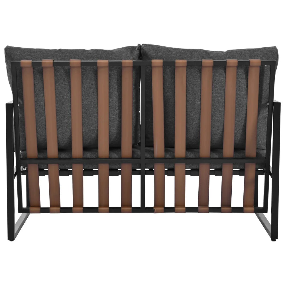 Tuinset Voor 4 Personen – Loungeset – Terrasmeubilair – Buitenmeubilair – Balkonset – Gegalvaniseerd Stalen Frame – Weerbestendige Kussens