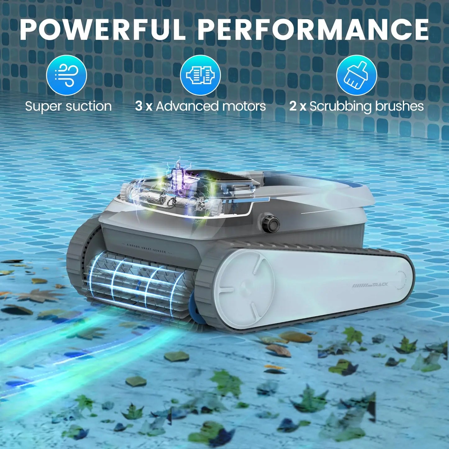 Slimme Zwembadrobot – Zwembadreiniger – Zwembadstofzuiger – Automatische Zwembadreiniger – Waterlijnreiniger – 120 Min Batterijduur – Klimt Tegen Wanden - QUORE