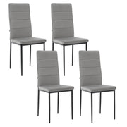 Chair - Dining room chairs - Dining room chairs set of 4 - Modern dining room chair with high backrest - Velvet chair - 150kg - Velvet dark gray