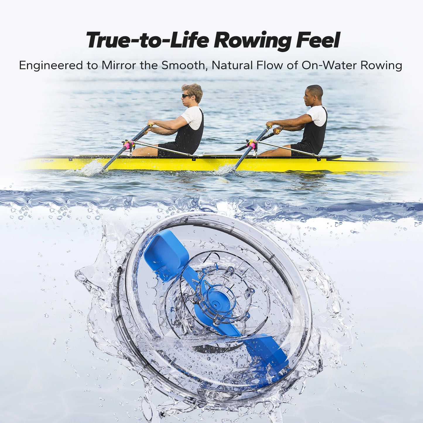 Water Roeimachine - Roeimachine - Magnetische Roeitrainer - Roeiapparaat - Opvouwbare - met Bluetooth Monitor - Houten Frame - Ergonomisch Zitvlak - Max 181kg - 15L Watertank - Voor Thuisgebruik - Zwart - QUORE