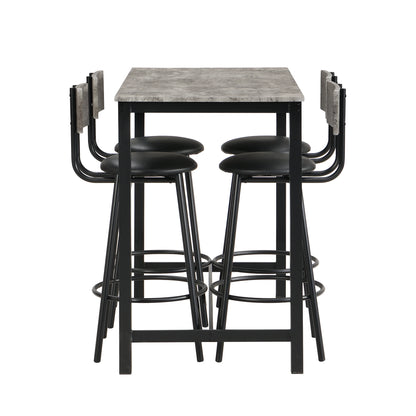Eettafelset – Eethoek – Stoelen Met Tafel – Compacte Eetkamer – Velvet Bekleding – Metalen Pooten – 120x60 cm