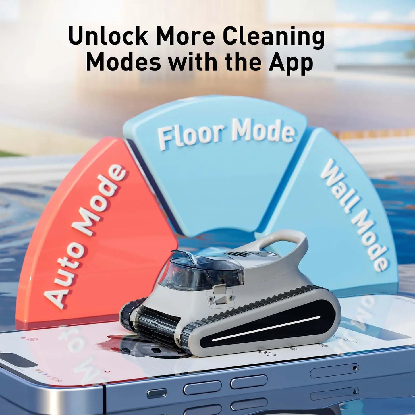 Robotzwembadstofzuiger – Zwembadrobot – Draadloze Poolcleaner – Automatische Zwembadreiniger – 210 Min Batterij – Krachtige 180W Motor - Donkergrijs