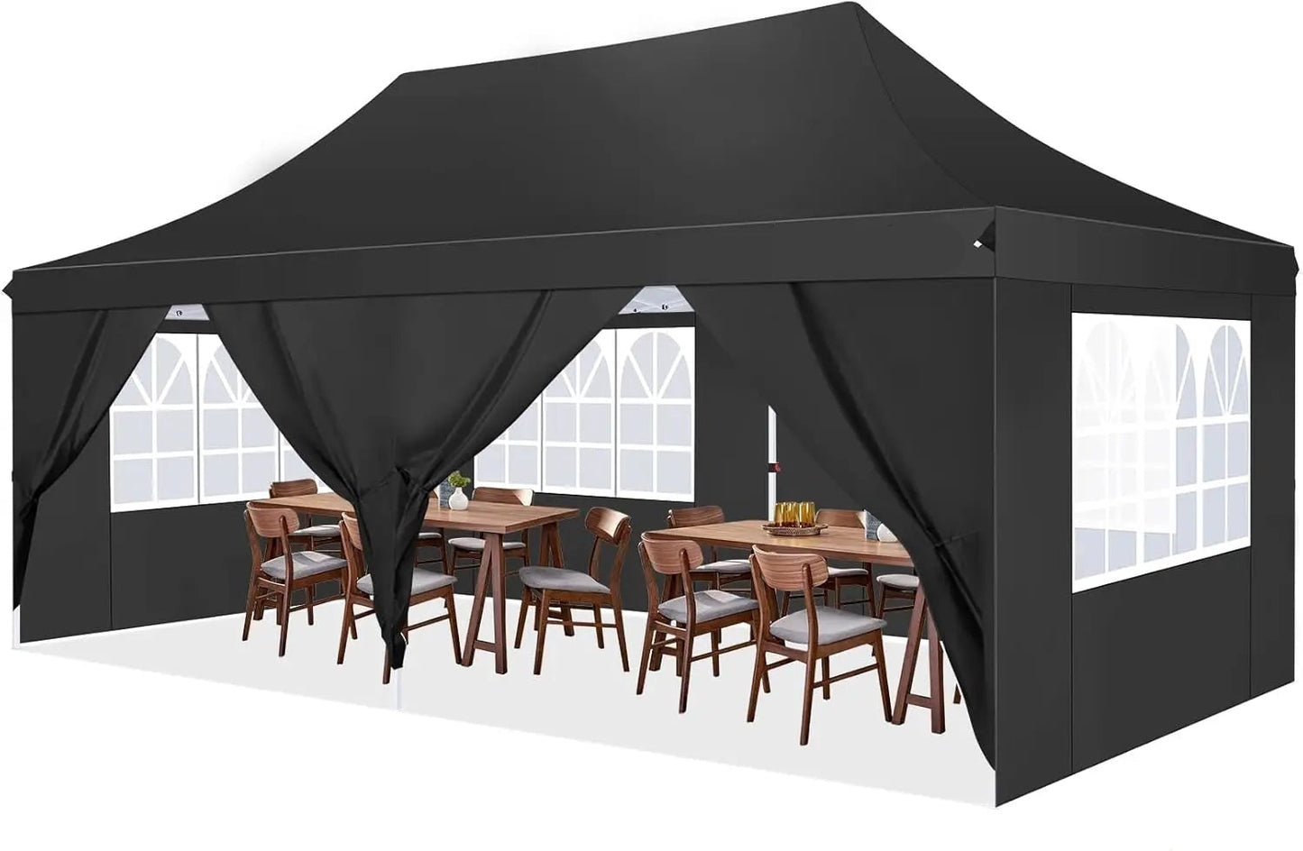 Partytent - Pop-Up Partytenten - Easy up Tent - Vouwtent - Party Tent Opvouwbaar - 3x6m - 6 Zijwanden - UV50+ Tuinpaviljoen - Waterdichte - voor Feest - Markt - BBQ of Camping