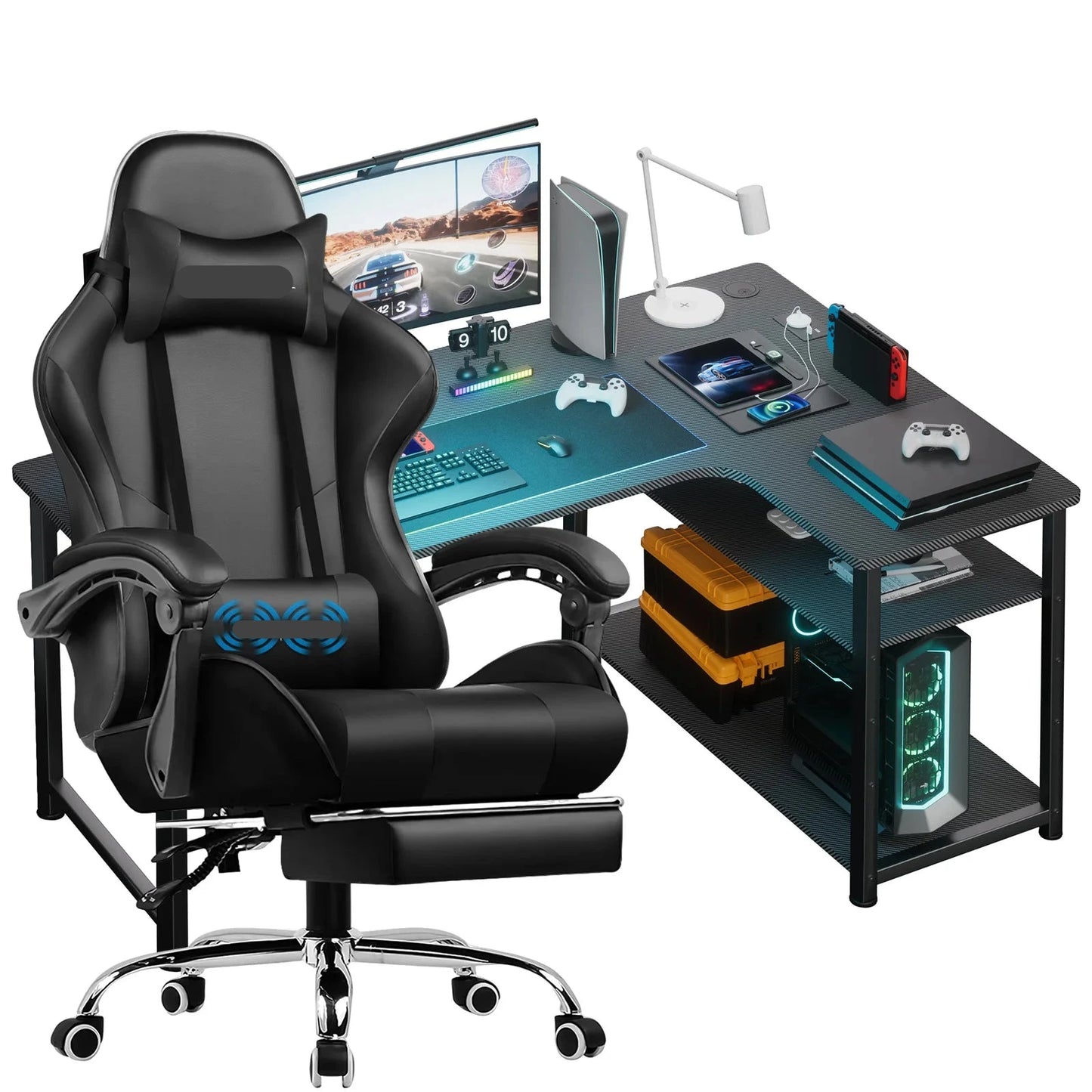 Gamestoel – Gaming Stoel – Bureaustoel – Game Stoel – Verstelbare Stoel – Ergonomisch Ontwerp – Duurzaam Metalen Frame