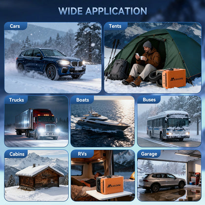 Dieselverwarming – Diesel Kachel – Camper Verwarming – Tentverwarming – Garageverwarmer – 8KW Vermogen – CO Bescherming met Automatisch Uitschakelen en Alarm - QUORE