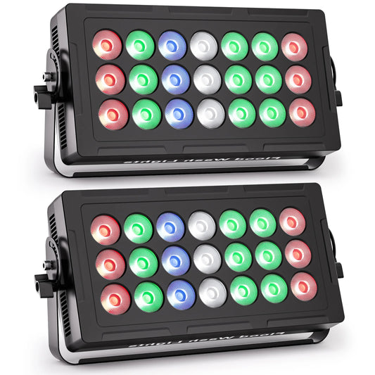 LED Wall Washer – RGBW LED Lamp – Uplight – Stagedecoratie – Feestverlichting – 2 Stuks – 315W Vermogen – DMX512 Stuurbaar