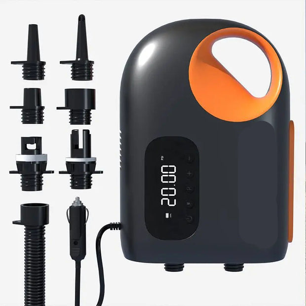 Luchtpomp - Luchtcompressor - Elektrische Fietspomp - Draagbare Digitale Elektrische Luchtpomp - 12V - 20PSI - voor SUP Paddle Board Kaya - Slimme Opblaasbare Pomp - Autoversie