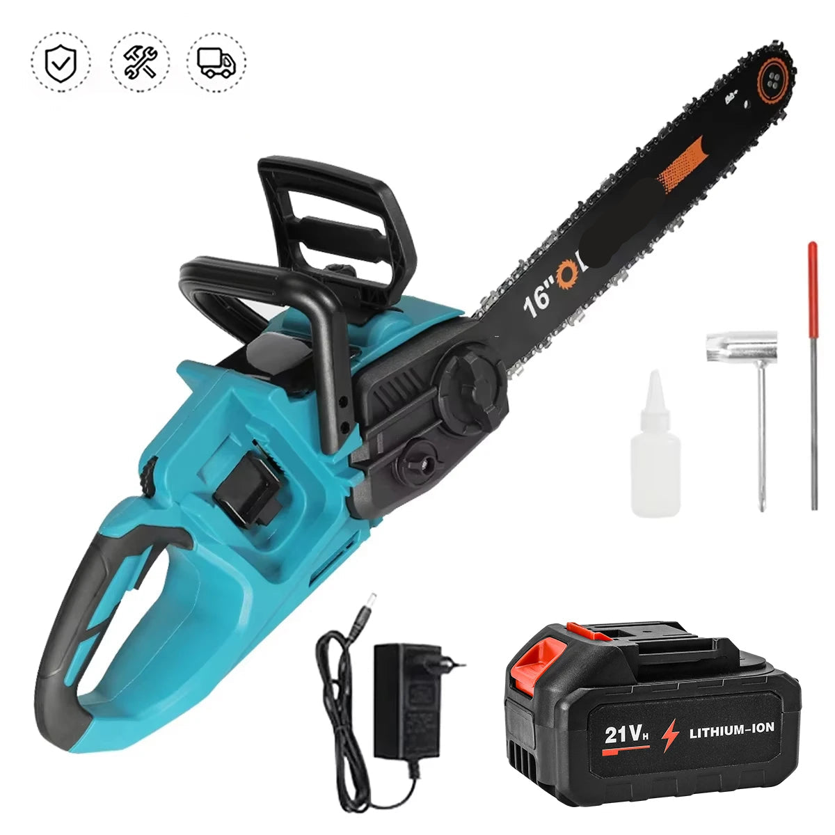Kettingzaag - Takkenzaag - Handzaag - Snoeizaag - Draadloze - 16 Inch - 18V - 3500W - Brushless - Boom- en Houtzagen - Tuin - 1 Accu