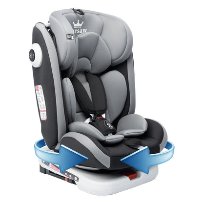 Baby Autostoel - Baby-Autostoeltje - Baby Autostoel Draaibaar - Autostoel - 360° Draaibaar - 5-punts veiligheidsgordel - Kinderautostoel - 9-36kg - 0-12 Years - Grijs