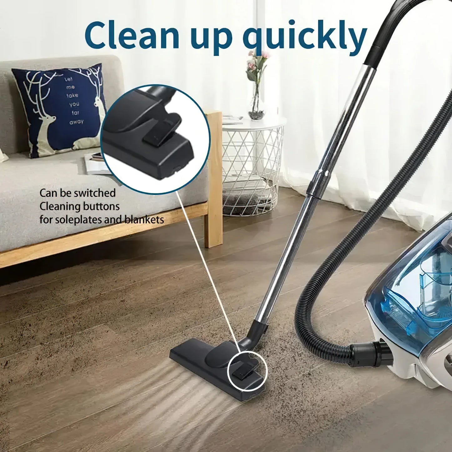 Stofzuiger - Vacuum Cleaner - Snoervacuüm - Multi-Cyclonische Filtratie - Draagbaar - Zonder Zak - voor Harde Vloeren Tapijten - Dierenhaar - 2500W - 220V - 50/60Hz - 15000PA - Blauw
