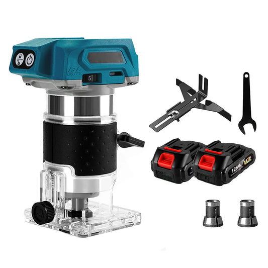 Borstelloze Houten - Router Machine - Houtbewerking Elektrische - Trimmer - Houten Carving Malen Snijdende - Power Tools -  30000RPM -  2 Batterijen