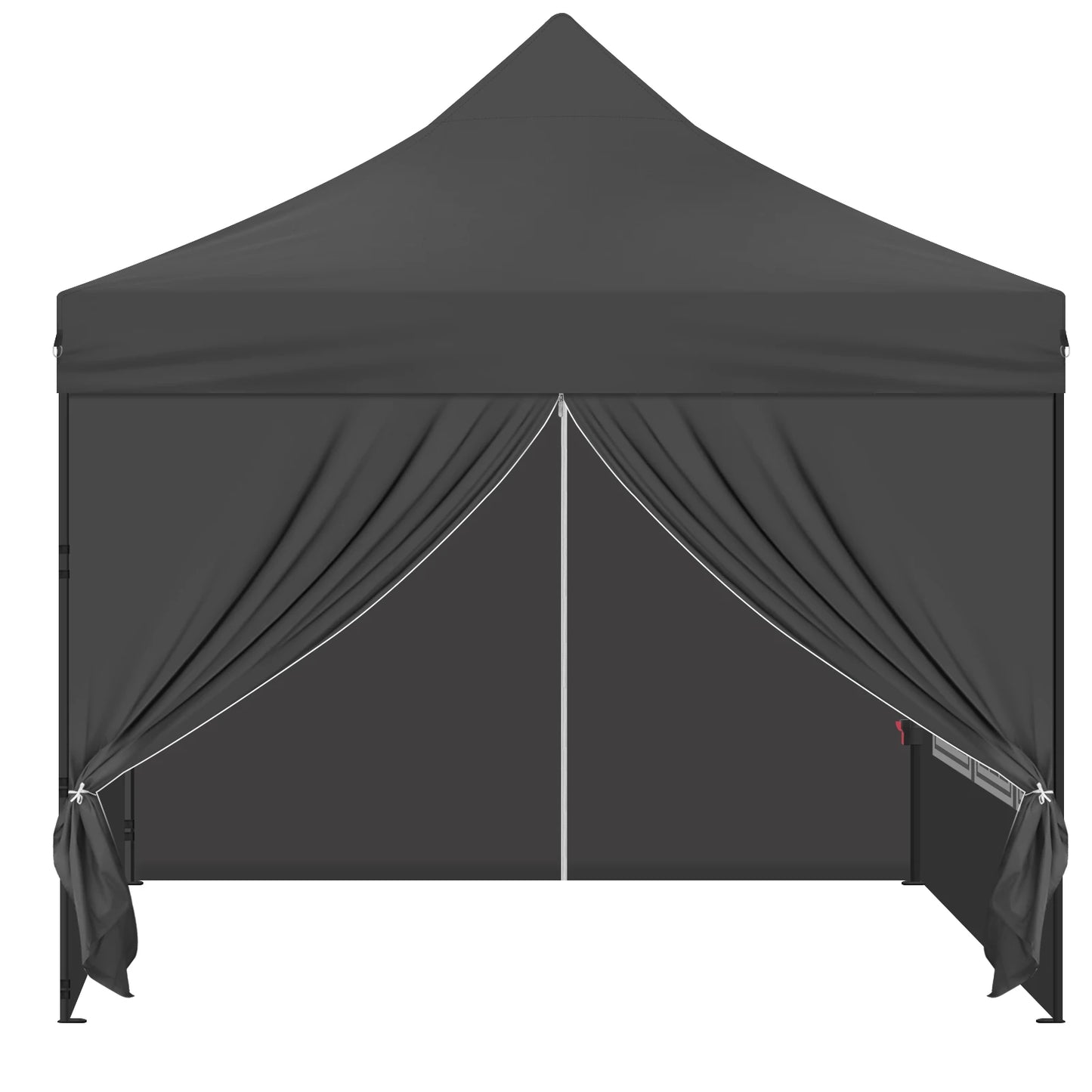 Tuinpaviljoen - 3x3m - Partytent - Verstelbare Hoogte - Gazebo - 4  Afneembare Zijpanelen - met Vensters - UV-Bestendig - Waterdichte - Grijs