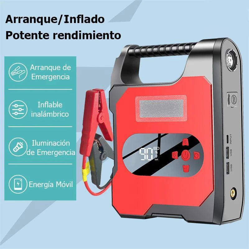 Jumpstarter - Jumpstarter for Car - 12V - 6000A - Starting Device for Car - Jumpstarter with Powerbank - Standard Jumpstarter - Black