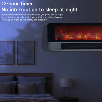 Elektrische Kachel - Draagbaar - Wandgemonteerde verwarmingsventilator - Heteluchtblazer Verwarming voor thuis - Winterverwarming Airconditioner - Efficiënte Verwarming - Instelbaar Vermogen - Grijs
