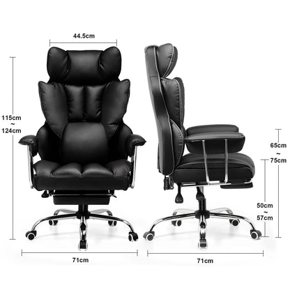 Gaming Stoel - Ergonomische Bureaustoel - Stoel - Bureaustoelen - met Voetsteun - Verstelbare Rugleuning - Vering en Dikke Zitting - Tot 150 kg - Stoffen Bekleding - Roze