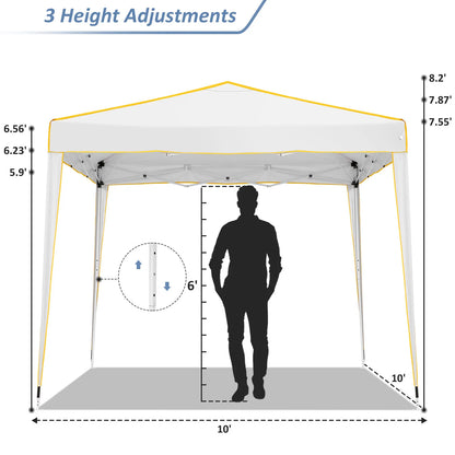 Partytent – Vouwtent – Tent – Schaduwdoek – Waterdicht – UV-Bescherming 50+ - Metalen Frame –  3 x 3 Meter - Wit