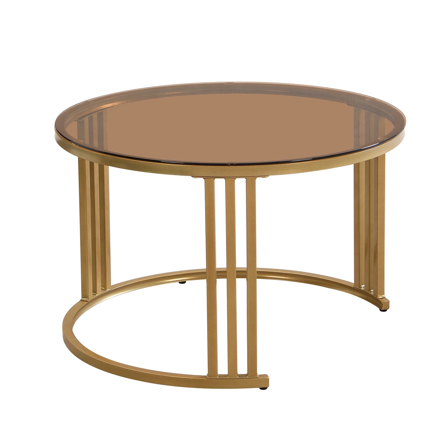 Salontafel – Bijzettafel – Woonkamertafel – 2-in-1 Tafel – MDF En Dennenhout – Glazen Blad – Opberglade - Wit
