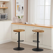 Barkruk - Bar stoelen - 1 pcs Industriële houten barkruk- Bar Furniture - 360° verstelbaar - 6.2kg - Dark wood