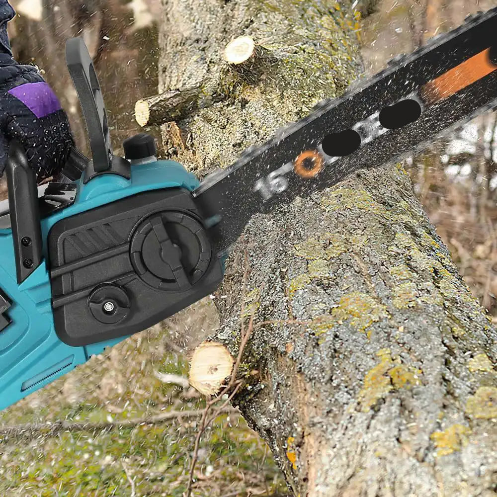 Kettingzaag - Takkenzaag - Handzaag - Snoeizaag - Draadloze - 16 Inch - 18V - 3500W - Brushless - Boom- en Houtzagen - Tuin - 2 Accu