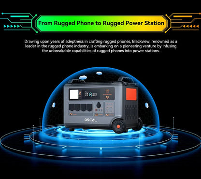 Powerstation – Mobiele Energievoorziening – Draagbare Accu – Noodstroomvoorziening – Zonne-energie Generator – 6000W Continu Vermogen – 3600Wh Lifepo4 Accu