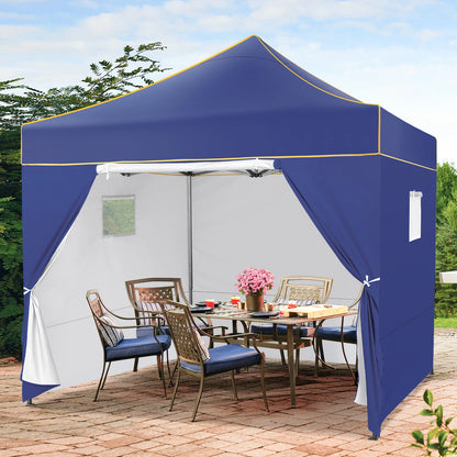 Partytent – Schaduwdoek – Vouwtent – Waterdicht Frame – UPF 50+ Zonbescherming - 3x3 m - Marineblauw
