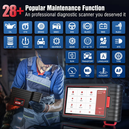 Autodiagnose Apparaat – OBD2 Scanner – Foutcode Lezer – Uitleesapparaat – Autodiagnosesysteem – 28 Resetfuncties – 32GB ROM & Gratis Levenslange Updates