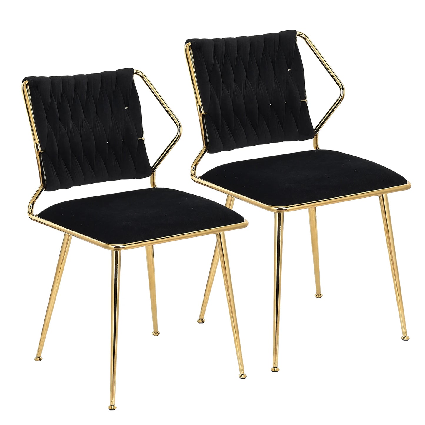 Eetkamerstoelen – Stoelen – Velvet Stoelen – Metalen Stoelen – Comfortabel – Stevig – Set Van 2 - QUORE