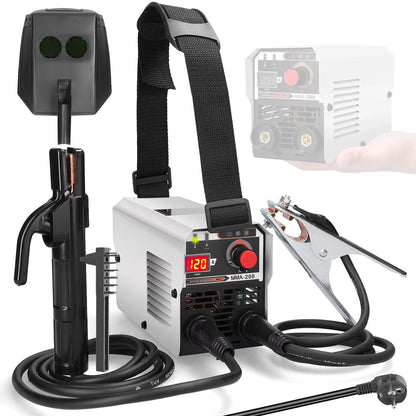 Lasmachine - Elektrische Lasser - Lasapparaat -  Krachtig - IGBT - Handmatig - Gasbeschermd - 2 in 1 - MMA-200 - Zwart