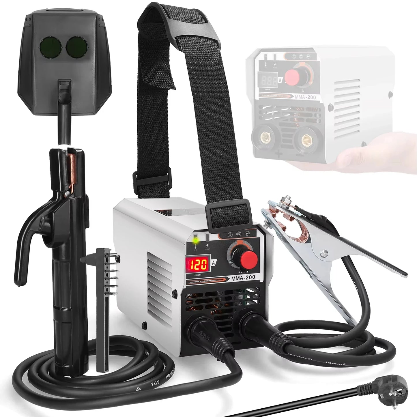 Lasmachine - Elektrische Lasser - Lasapparaat -  Krachtig - IGBT - Handmatig - Gasbeschermd - 2 in 1 - MMA-250 - Zwart