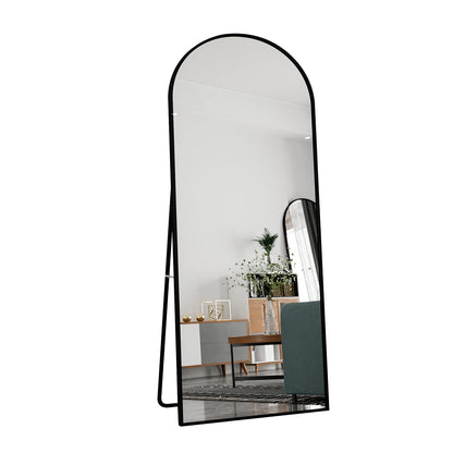 Volledige Lichaam Spiegel – Vloerspiegel – Staande Spiegel – Tuinspiegel – Zwarte Aluminium Spiegel – 180x80 cm – Versterkt Glas