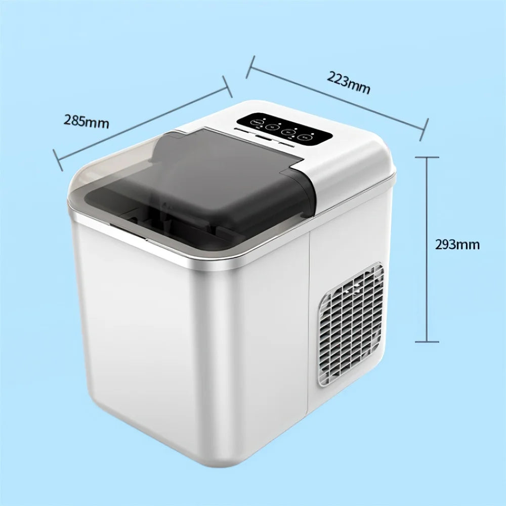 Ijsblokjesmachine - Elektrische Ijsblokjesmachine - Ijsmaker - Ijsmachine - Draagbare - Slimme bediening - Wifi - 1.3L - Zilver