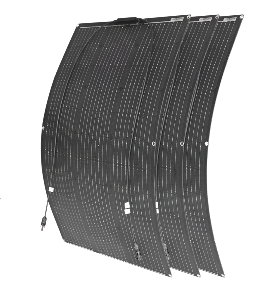 Zonnepaneel - Zonnepanelen - Monokristallijne Solar Kit - Flexibel - ETFE - Buigzaam - Waterdicht - Lichtgewicht - 300W - 3 Stuks - voor Boot - Camper - Caravan - RV of Tuin