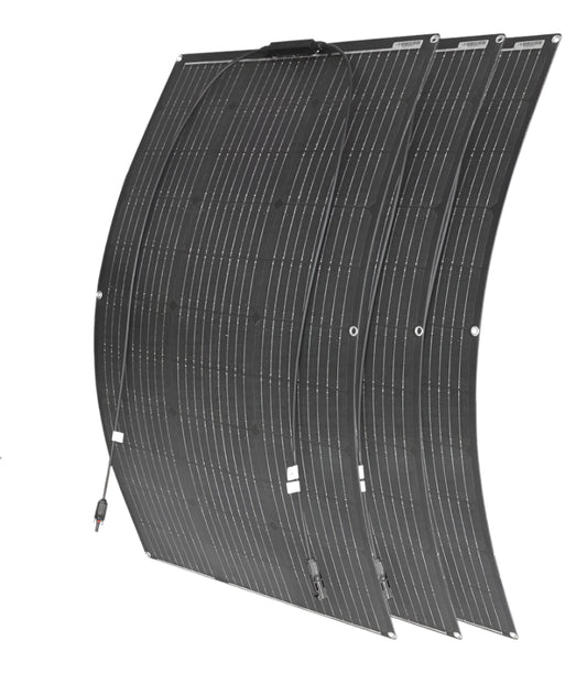 Zonnepaneel - Zonnepanelen - Monokristallijne Solar Kit - Flexibel - ETFE - Buigzaam - Waterdicht - Lichtgewicht - 300W - 3 Stuks - voor Boot - Camper - Caravan - RV of Tuin
