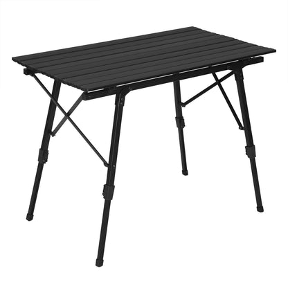 Klaptafel - Camping - Tuint - Feest - Picknick - Opvouwbare - Inklapbare - Draagbaar - Bureau -Lichtgewicht Aluminium - Belastbaar tot 30 KG - Zwart