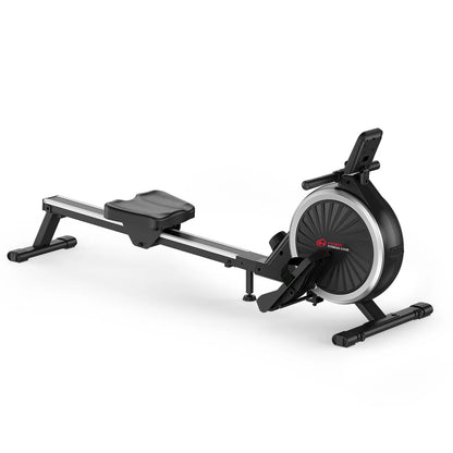 Roeitrainer – Roeimachine – Rowing Machine – Fitnessapparaat – Magnetische Roeimachine – Zilver-Zwart – 16 Weerstandsniveaus – Max Belastbaarheid 150 kg - QUORE