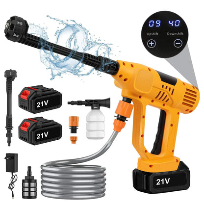 Hogedrukreiniger - Terrasreiniger - Waterpistool - Draadloze - Elektrische - 20000mAh Accu - 65 Bar -  6-in-1 Spuitpistool - Pressure Washer - Borstelloze  - Autowasser en Tuinreiniger – Inclusief 2x Accu