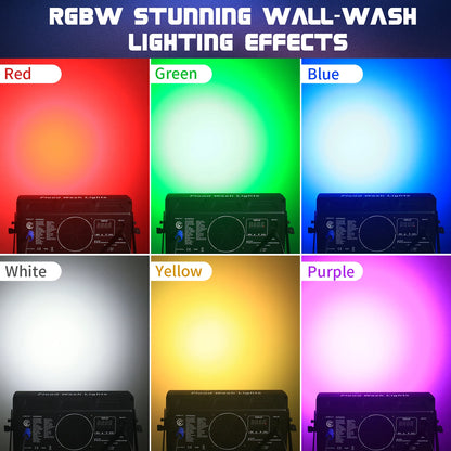 LED Wall Washer – RGBW LED Lamp – Uplight – Stagedecoratie – Feestverlichting – 2 Stuks – 315W Vermogen – DMX512 Stuurbaar