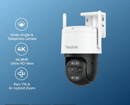 Beveiligingscamera 4K – Buitencamera – IP Camera – PTZ Camera – Slimme Camera – Bewegingsvolging – 6X Zoom