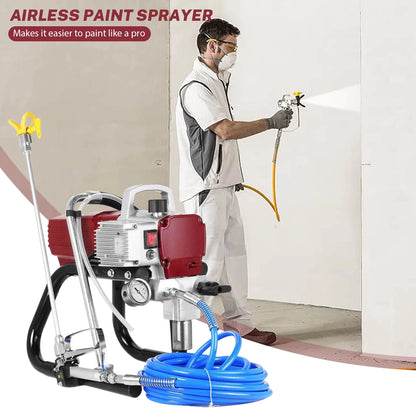 Airless Diaphragma Verfspuitmachine - Kar Airless Verfspuit - Airless Verfspuit - Verfspuiten Electrisch - Verfspuitmachine - 1800W - 1800 PSI Hogedruk - Voor Grote Verfkluss - en Binnen - Buiten