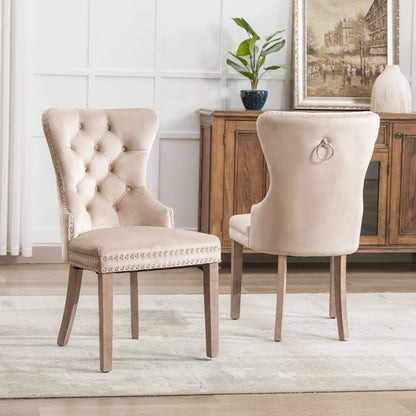 Eetkamerstoelen – Stoelen – Dining Stoelen – Vintage Stoelen – Retro Stoelen – Set van 6 – Velours Bekleding – Verstelbare Houten Pooten